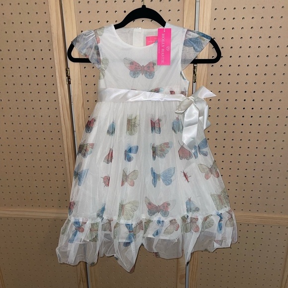 NWT Holly Hastie London Clara Butterfly Georgette Dress size 7-8 years